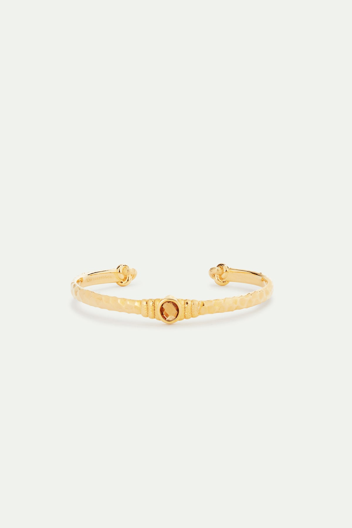 Bracelet jonc doré et verre facetté