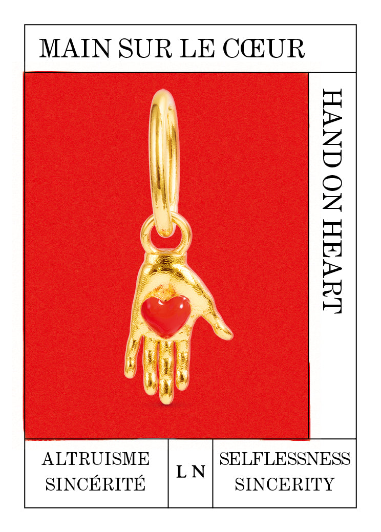 Pendentif Main sur le Coeur, Altruisme et Sincérité