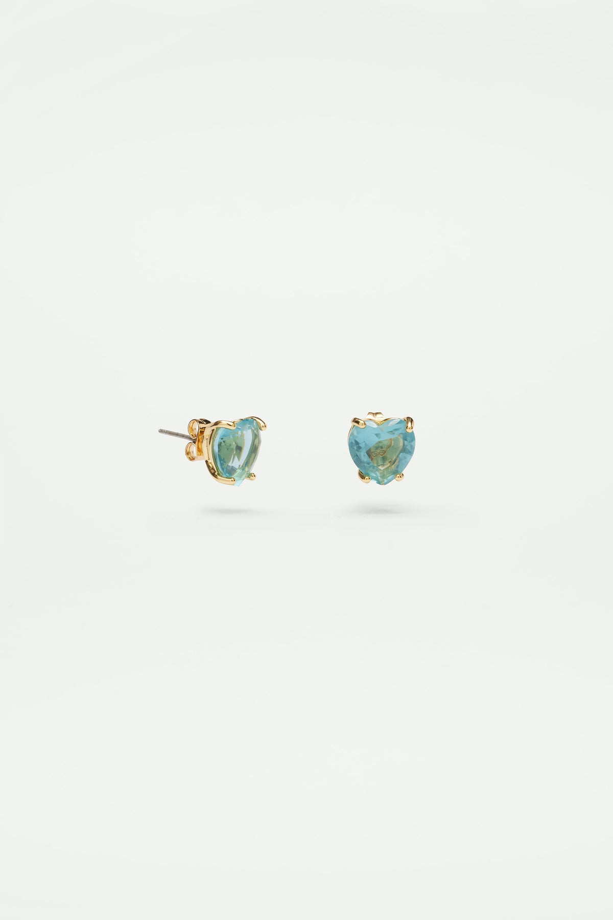 Pendientes bolitas Piedra Corazón La Diamantine Acqua Azzura