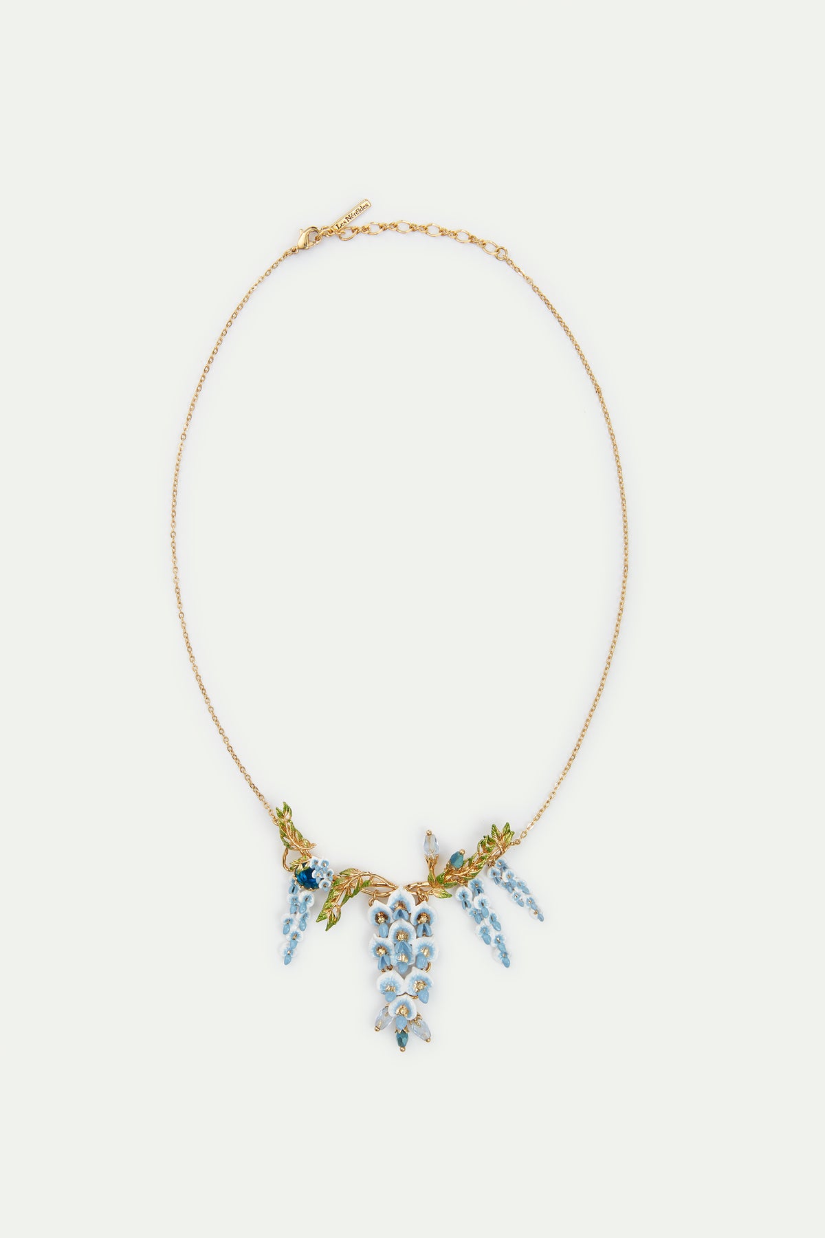 Collier plaston fleurs de glycines