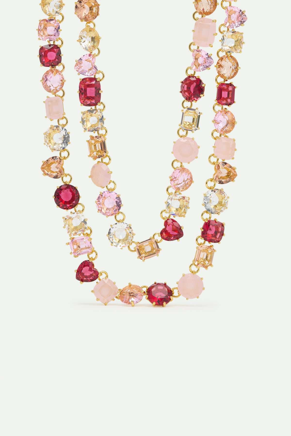 Collier plastron deux rangs La Diamantine Rosa Centifiola