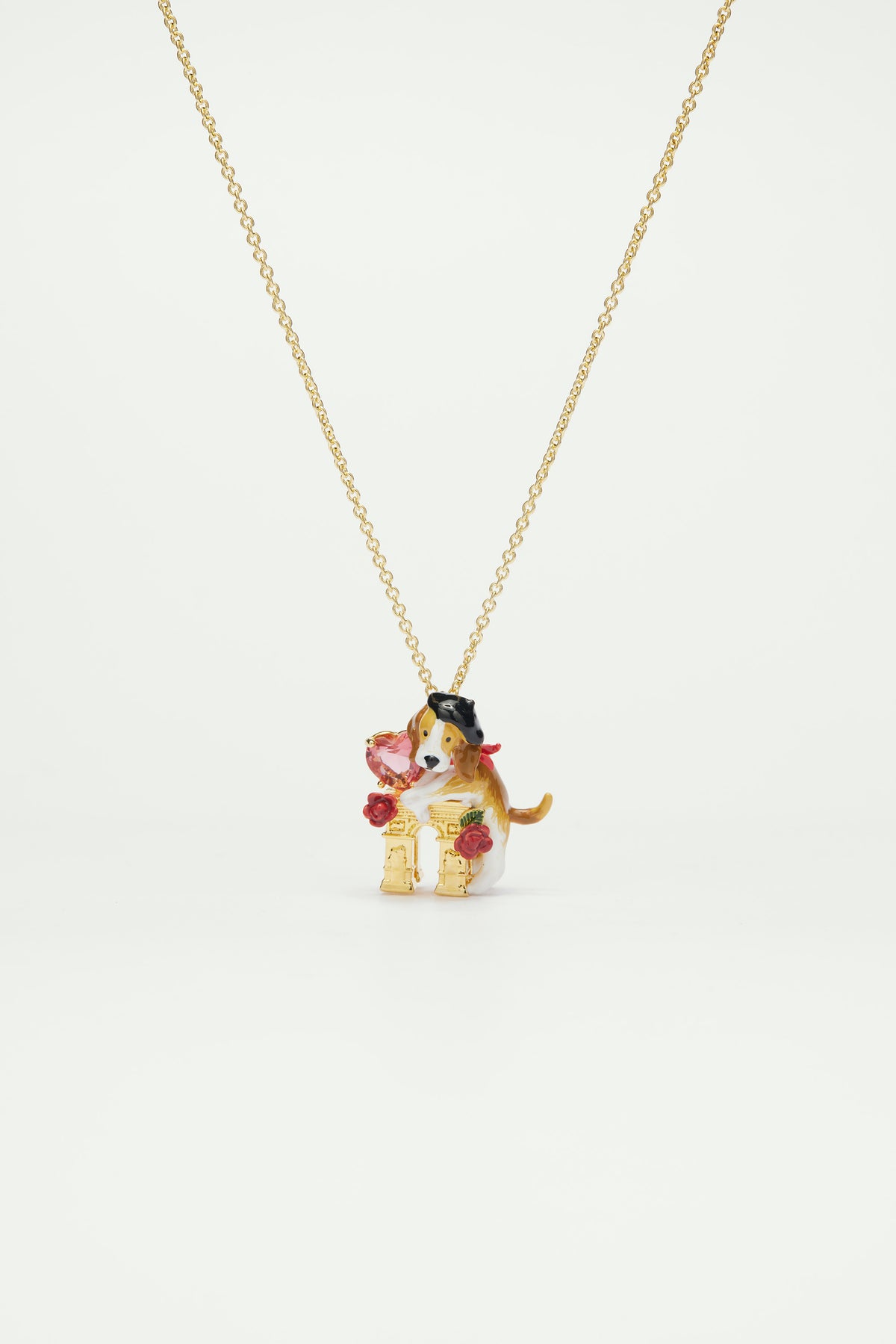 Collier pendentif beagle et Arc de Triomphe