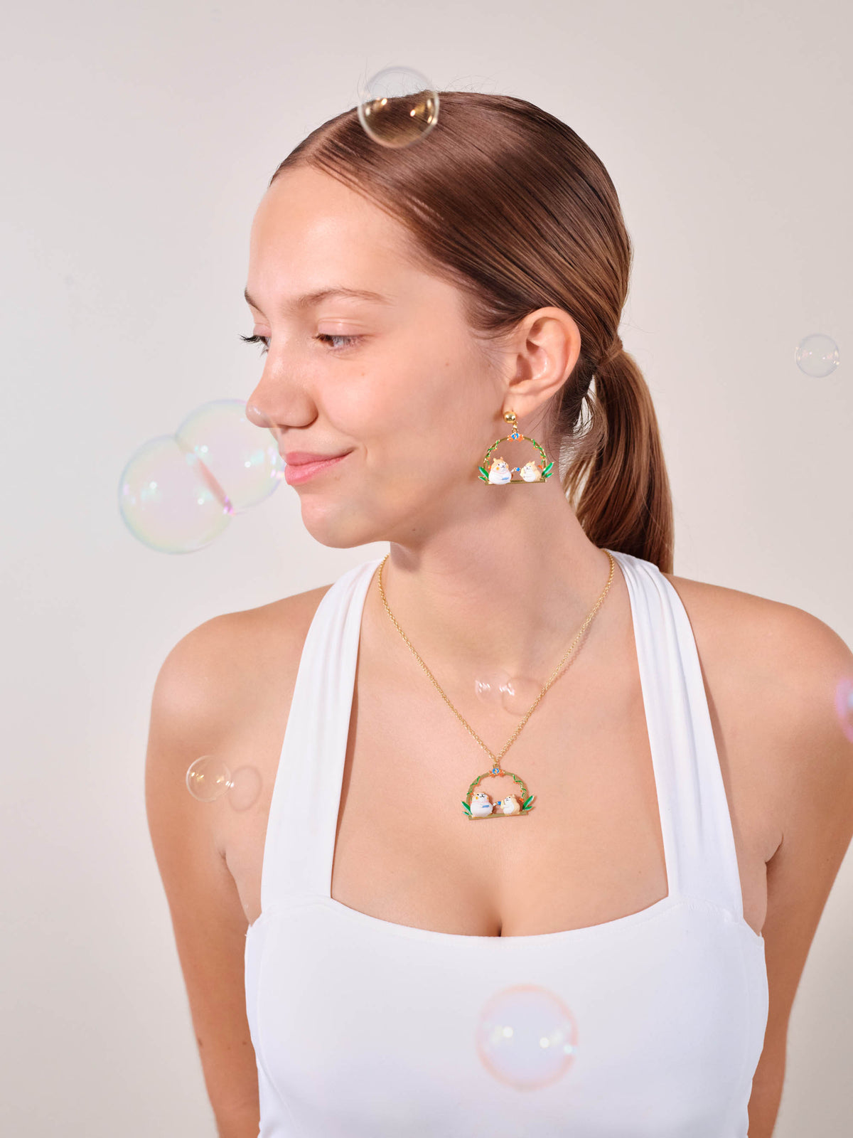 Collier pendentif hamsters gourmands